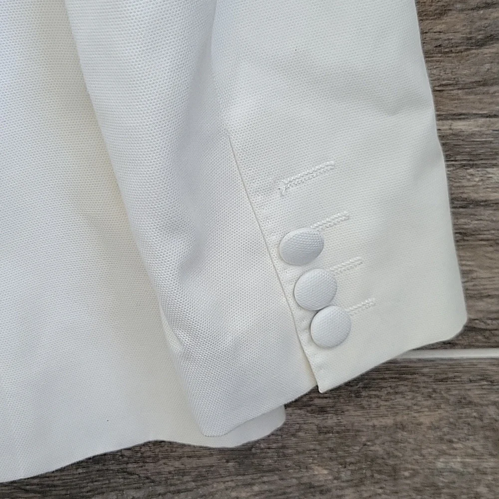 DOLCE & GABBANA Blazer Suit Jacket Size 40 (Small) White/Cream - Picture 6 of 9